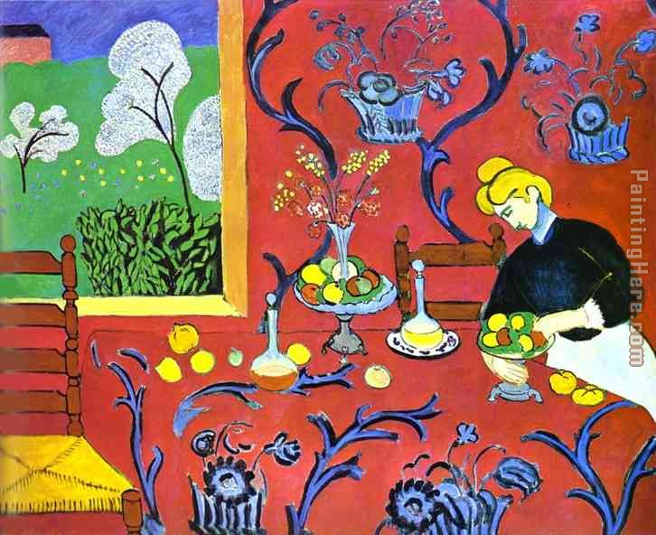 Harmony in Red painting - Henri Matisse Harmony in Red art painting